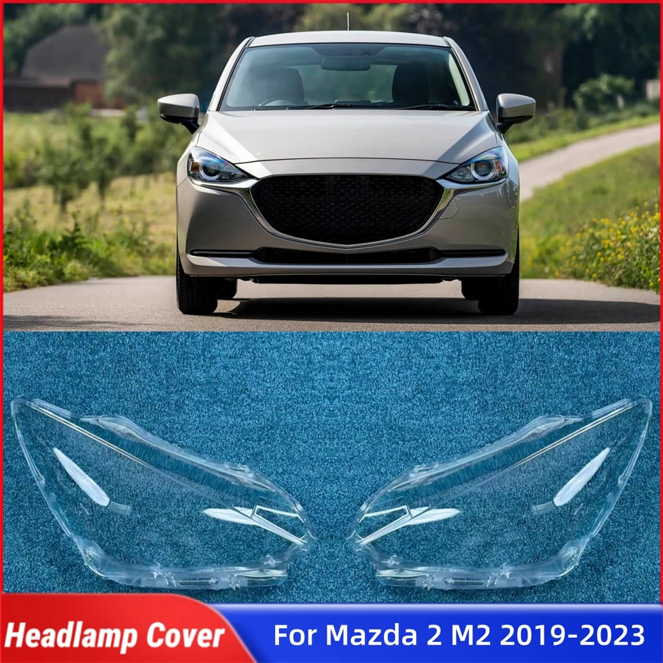 

Для Mazda 2 M2 2019-2023: Прозрачный корпус фары, защитная крышка передних фар, автомобильные аксессуары
