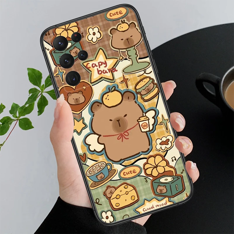 

Cartoon capybara Phone Case For Samsung A55 A16 A56 A36 A35 A15 A53 A54 A33 A34 A25 A05S A52 A52S A14 A24 A26 A71