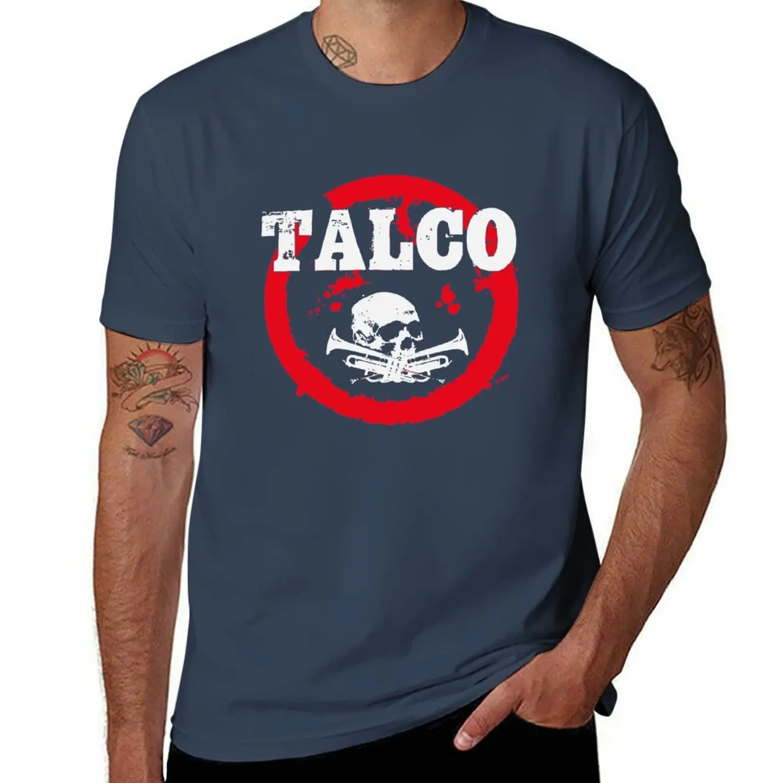 Camiseta Ska Punk Talco, camiseta informal básica de color liso