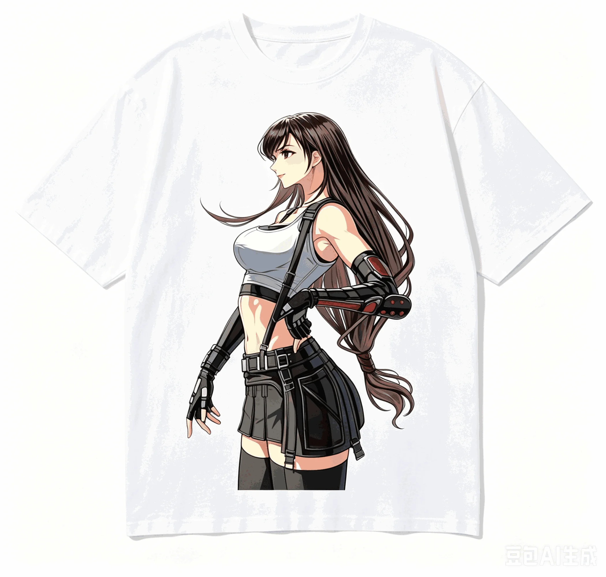 FINAL FANTASY 7 Tifa Lockhart Anime Lover T-shirt Harajuku Cotton New Model High Street Retro Fashion Oversized Unisex Couples
