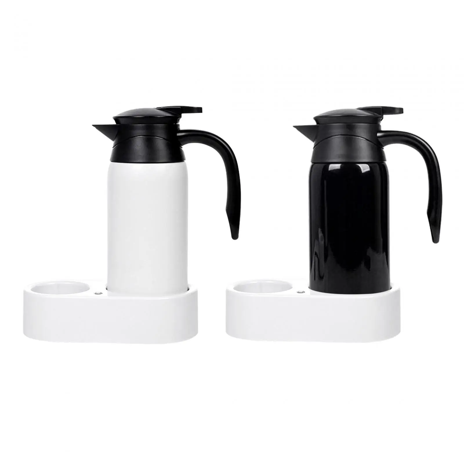 Portable Car Electric Kettle 800ml Water Heating Cup 304 Stainless Steel Sealed Pressure Vent Lid for Business Travel SUV