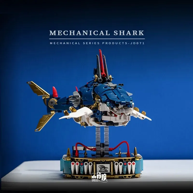 1213 قطعة MOC التقنية الميكانيكية أعماق البحار القرش اللبنات سطح المكتب الديكور الإبداعية تجميع لعب للكبار طفل هدية #1