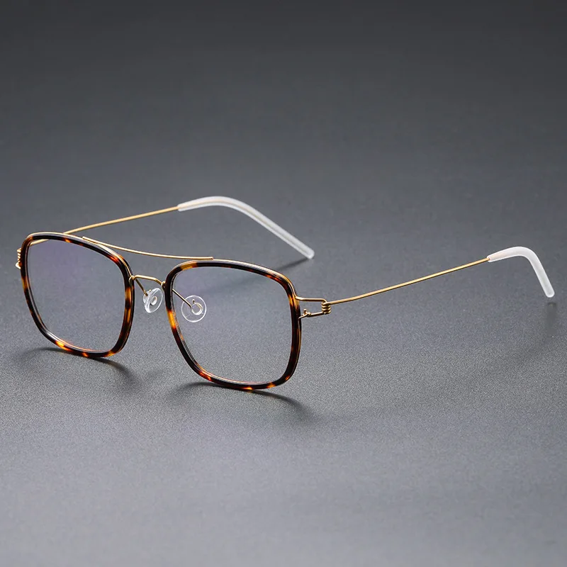 Plate Glasses Frame Titanium Alloy Glasses Big Face Retro Business Men's and Women's Myopia Frames Danish Design OSCAR