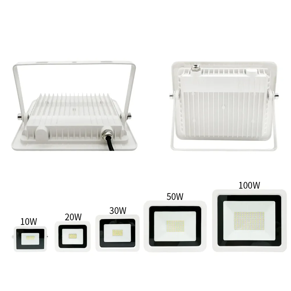 Proyector de luz LED para exteriores, reflector de pared impermeable IP68, AC220V, 10W, 20W, 30W, 50W, 100W, para jardín