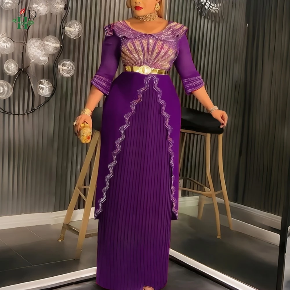 H&D African Dress For Woman Turkey Dress Plus Size Maxi Dress Wedding Party Africa Clothing Luxury Elegant 2025 New