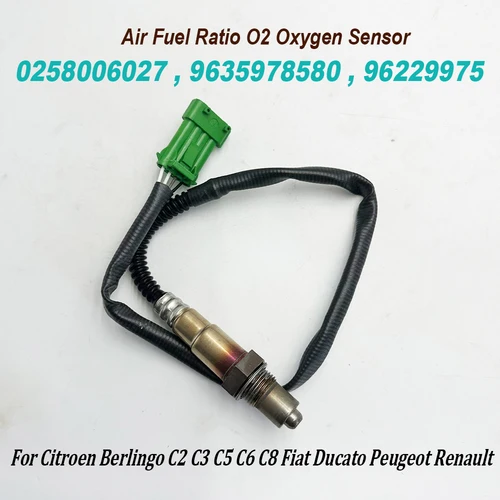 Imagen 1 del producto Sensor de oxígeno con sonda Lambda para coche, accesorio de medición de O2 de alta calidad, compatible con Citroenn C2 C3 C4 C5 C8 Xsara Peugeot 0258006027 96359785 96229975 206