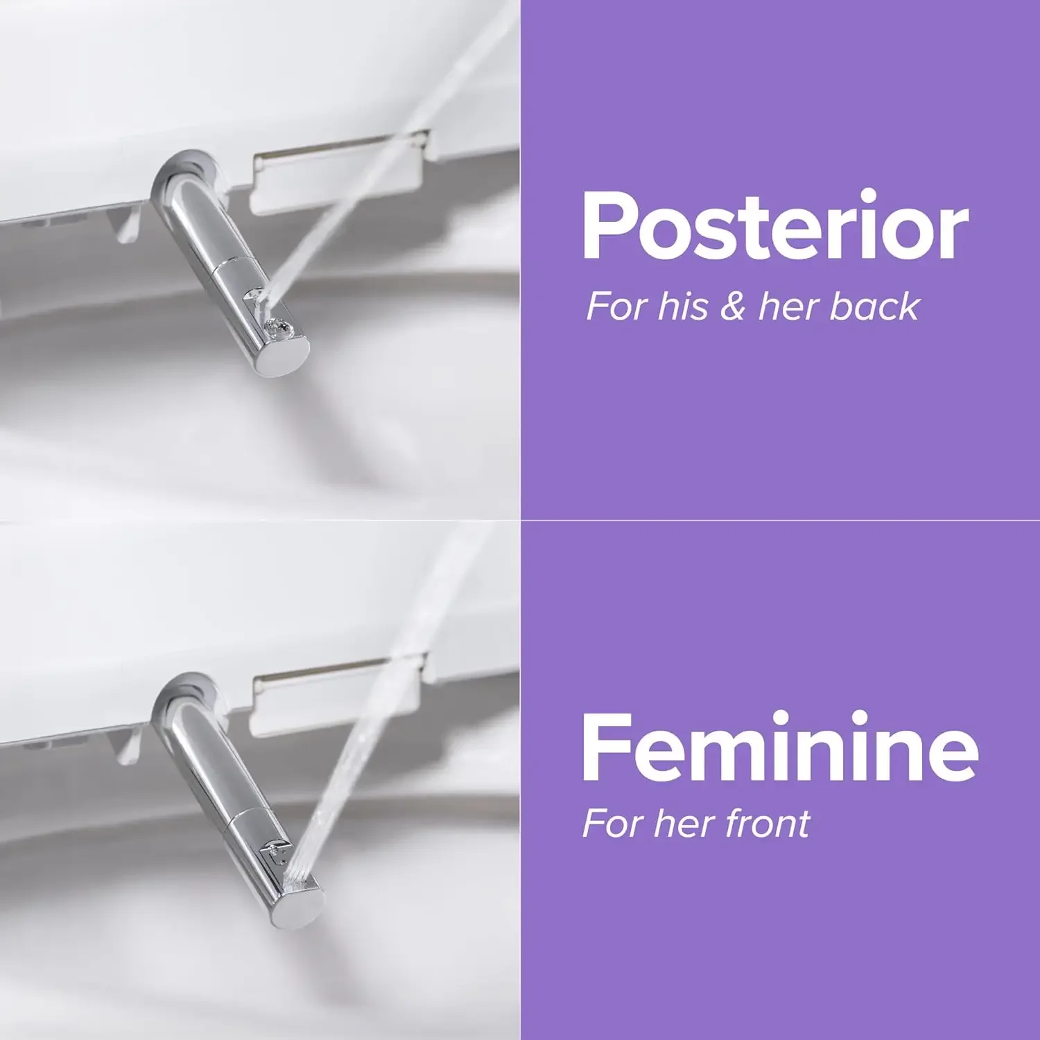 Assento de bidê elétrico para banheiros redondos e banheiros curvados franceses com controle remoto, luz noturna LED, aquecido