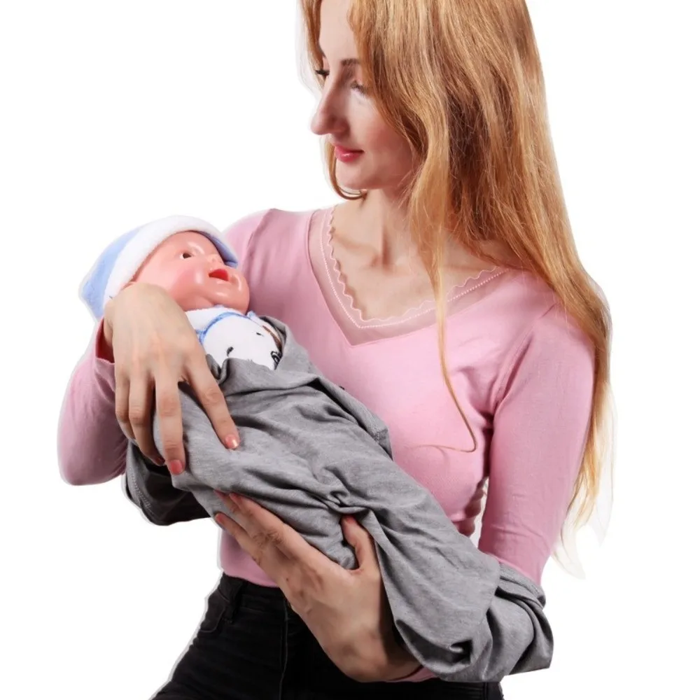 مريحة الأم التمريض يغطي لينة زر التمريض وشاح القطن قابل للتعديل الأم منشفة التمريض تغذية الملابس #4