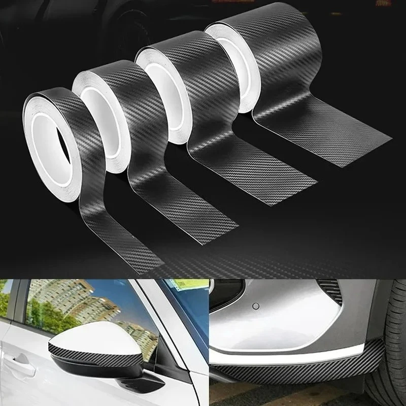 

3D Carbon Fiber Tape Sticker Car Threshold Protective Film Anti Scratch Wear-Resistant Waterproof Matte Sticker for Auto Styling