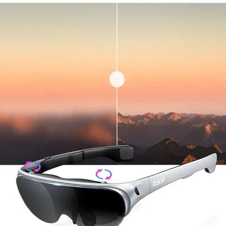 2025 نمط جديد عالي الجودة قابل للطي والجيب عالي الدقة 1920*1080 Ar/vr نظارات الألعاب 4k Oled Ar النظارات الذكية