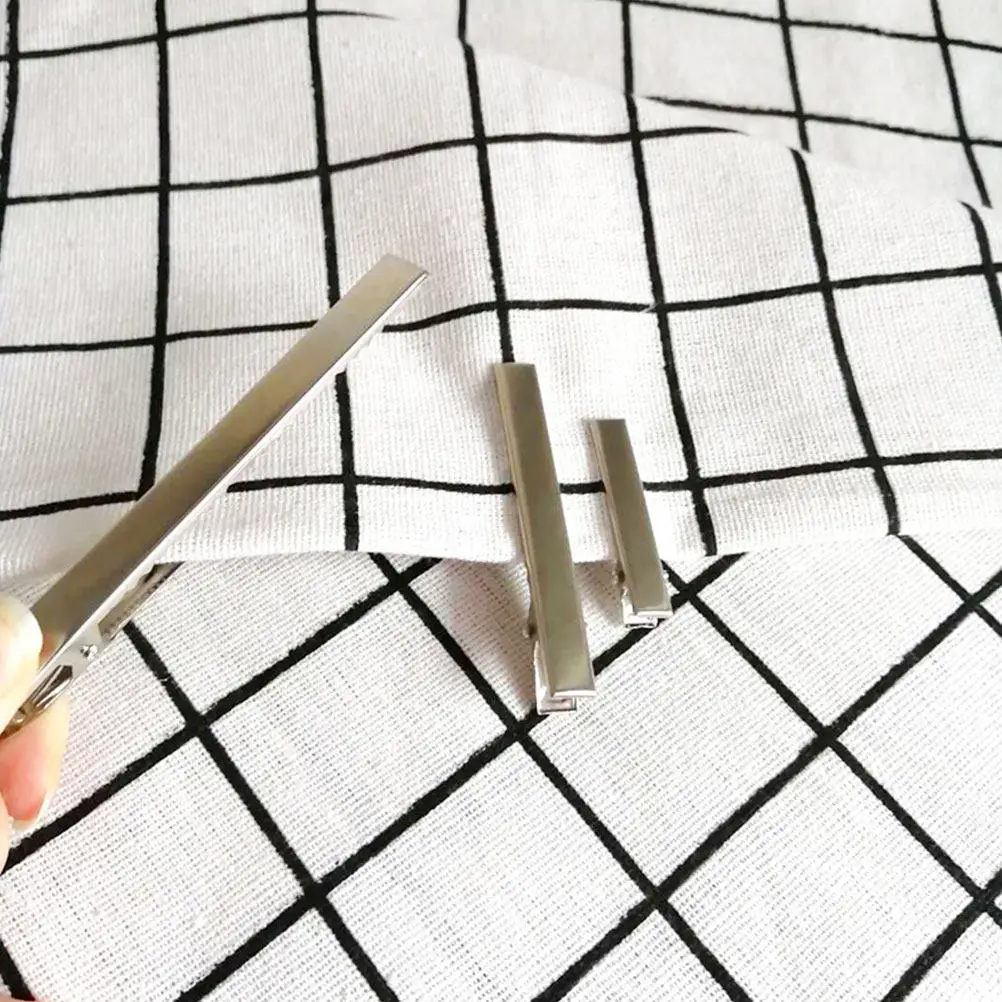 100Pcs 4.6cm Heavy Duty Metal Duckbill Clips Thin Strong Spring Hair Clips for Precision Sectioning Cutting Blow Drying DIY