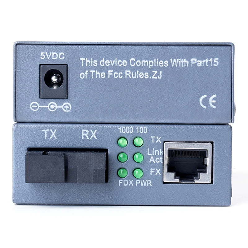 A22R-Gigabit Fiber Optische Media Converter 10/100/1000Mbps Single Mode 3Km UPC/APC SC-poort Fiber Transceiver EU Plug
