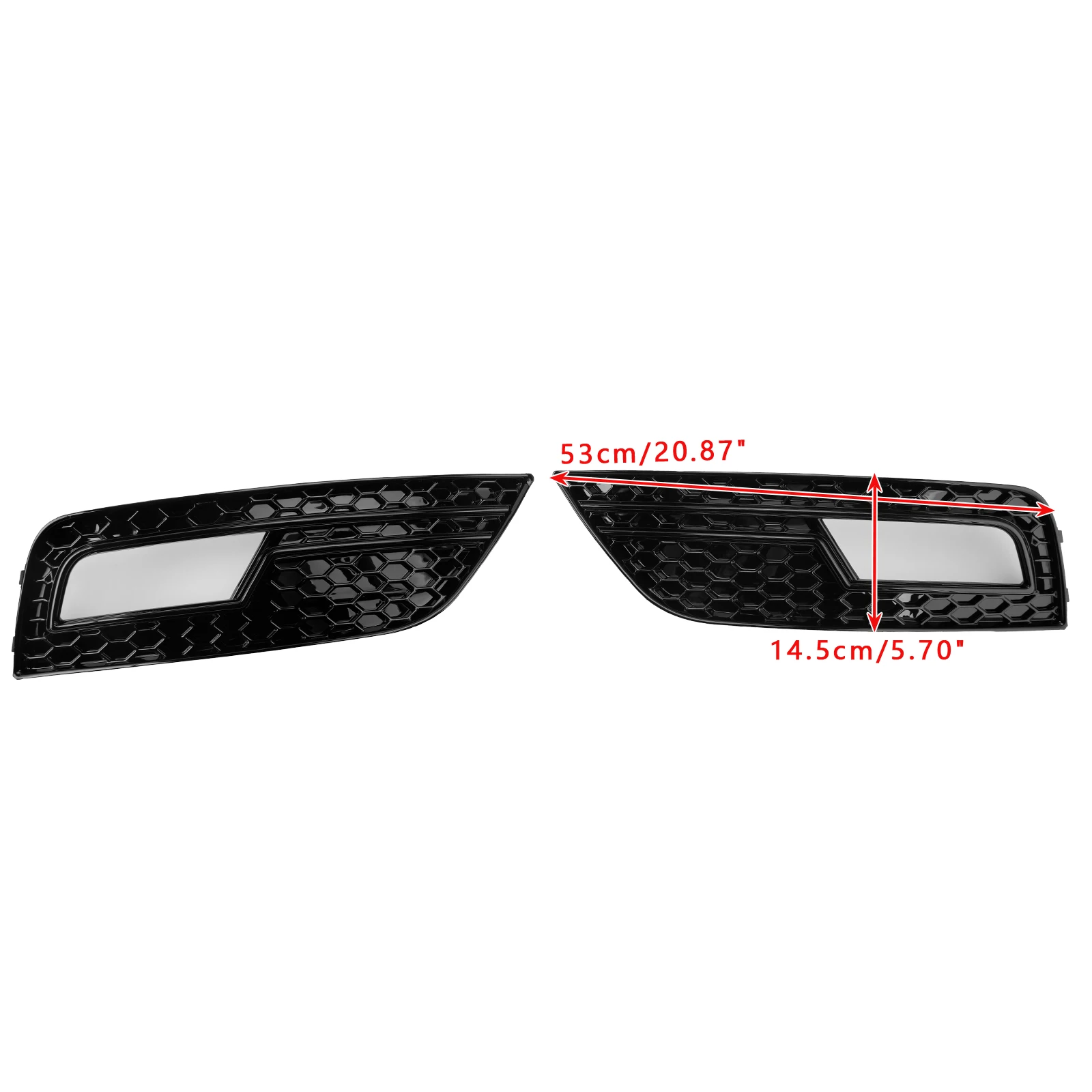 Black Fog Light Cover Grille For Audi A4 B8.5 2013-2015 Standard Bumper 8K0807681K 8K0807682K