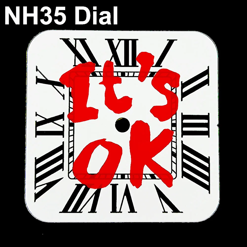 

NEW NH35 dial square dial Watch dial Custom logo Roman Numeral men's watch dial fit NH35 movement watch accessories