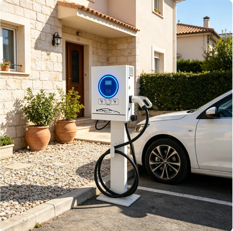 30kW DC EV Charger Station CCS2 Fast Charging Floor Mounted Smart APP WiFi 4G RFID IP54 OCPP 1.6J Fully Certified for Home