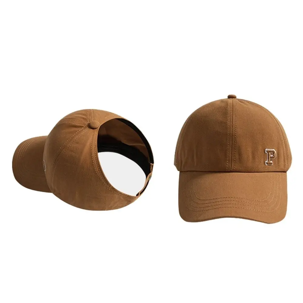 Top Cap Cotton Peaked Hat Sports Hat Sunscreen Hat Tied Ponytail Braid Girl Baseball Hat Korean Style Caps Sun Hat Baseball Cap