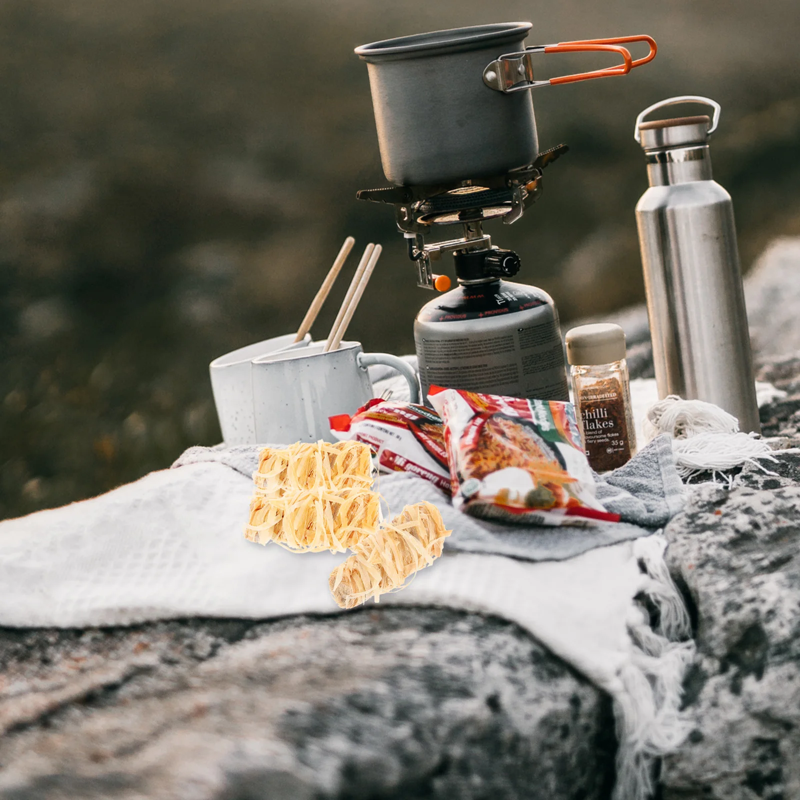 

8pcs Fire Starter Camping Accessories Charcoal Fireplace Pellets Lighters BBQ Trekking Hiking Portable Stove