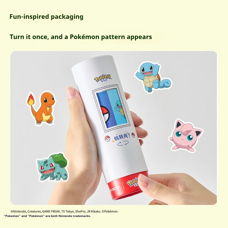 4Pcs KACO Pokémon Collaboration SWING Retractable Gel Pens,0.5mm Black Ink,Kawaii Aesthetic Pen Set For Journaling,School&Office
