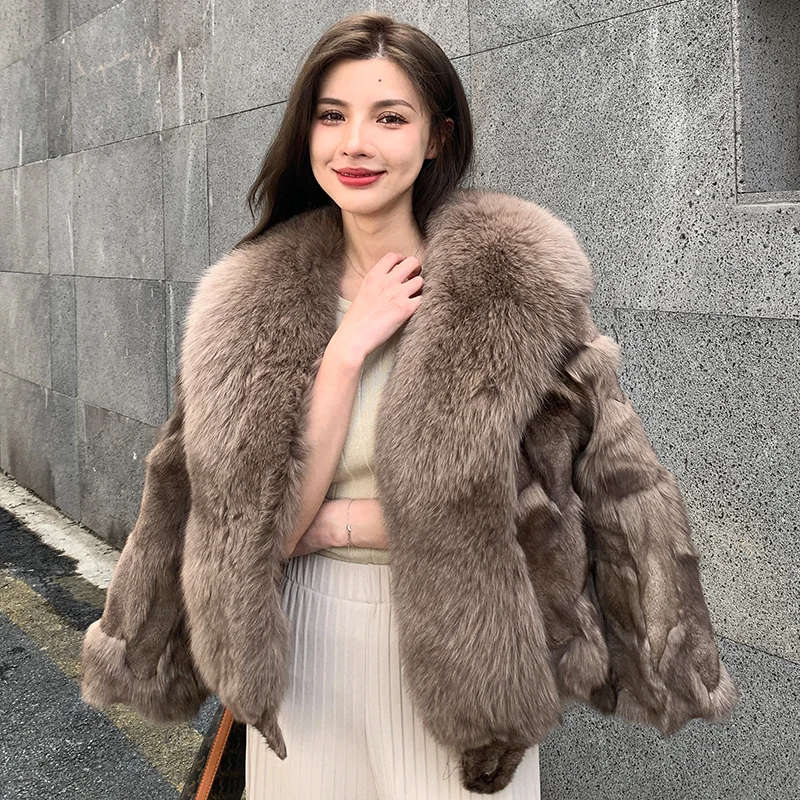 

Real Fur Coat Women 2023 New Fashion Thick Warm Fox Fur Jacket Custom Wholesale Female Winter outerwears