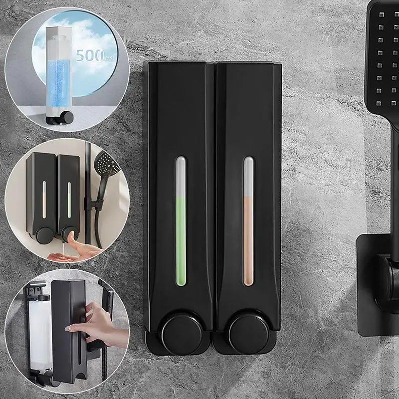 【CCA】500ml Large Capacity Wall Mounted Liquid Soap Dispenser For Kitchens And Bathrooms No Drilling Required