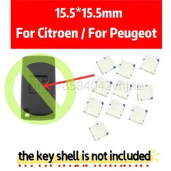 10pcs/Lot 16x16mm Square Oval Sticker Remote Car Key Emblem Logo Replacement for Peugeot for Citroen Remote Key