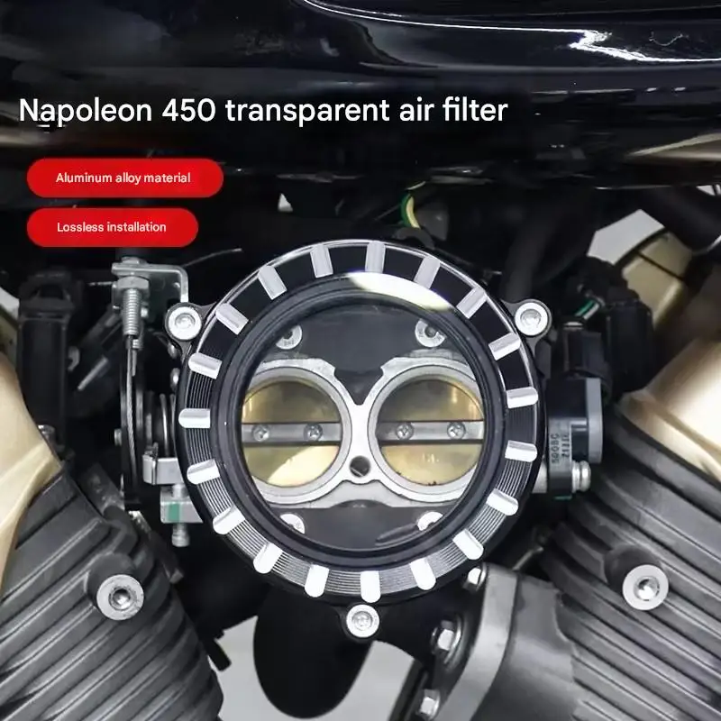 For BENDA CHINCHILLA 500 NAPOLEON BOB 500 transparent air filter cover for chinchilla 500 napoleon bob 500 air filter accessorie