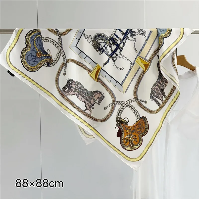 

Женский шарф из натурального шелка, 88x88 см
