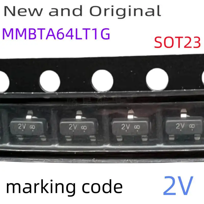 

MMBTA64LT1G MMBTA64 SOT23 30V 500mA Darlington Transistors PNP Silicon marking code 2V