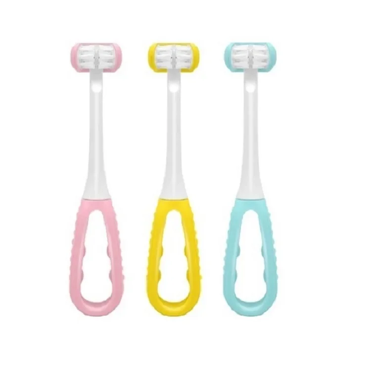 3-Sided Soft Bristle Triple Training Toothbrush for Adults Kids Babies New Home and Travel Use Toothbrush