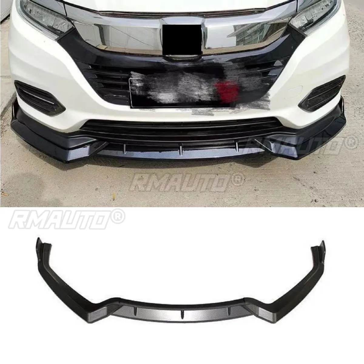 Car Front Bumper Lip Diffuser Spoiler Glossy Black Body Kit for Honda VEZEL 2019-2021 Protector Bumper Guard Car Accessories