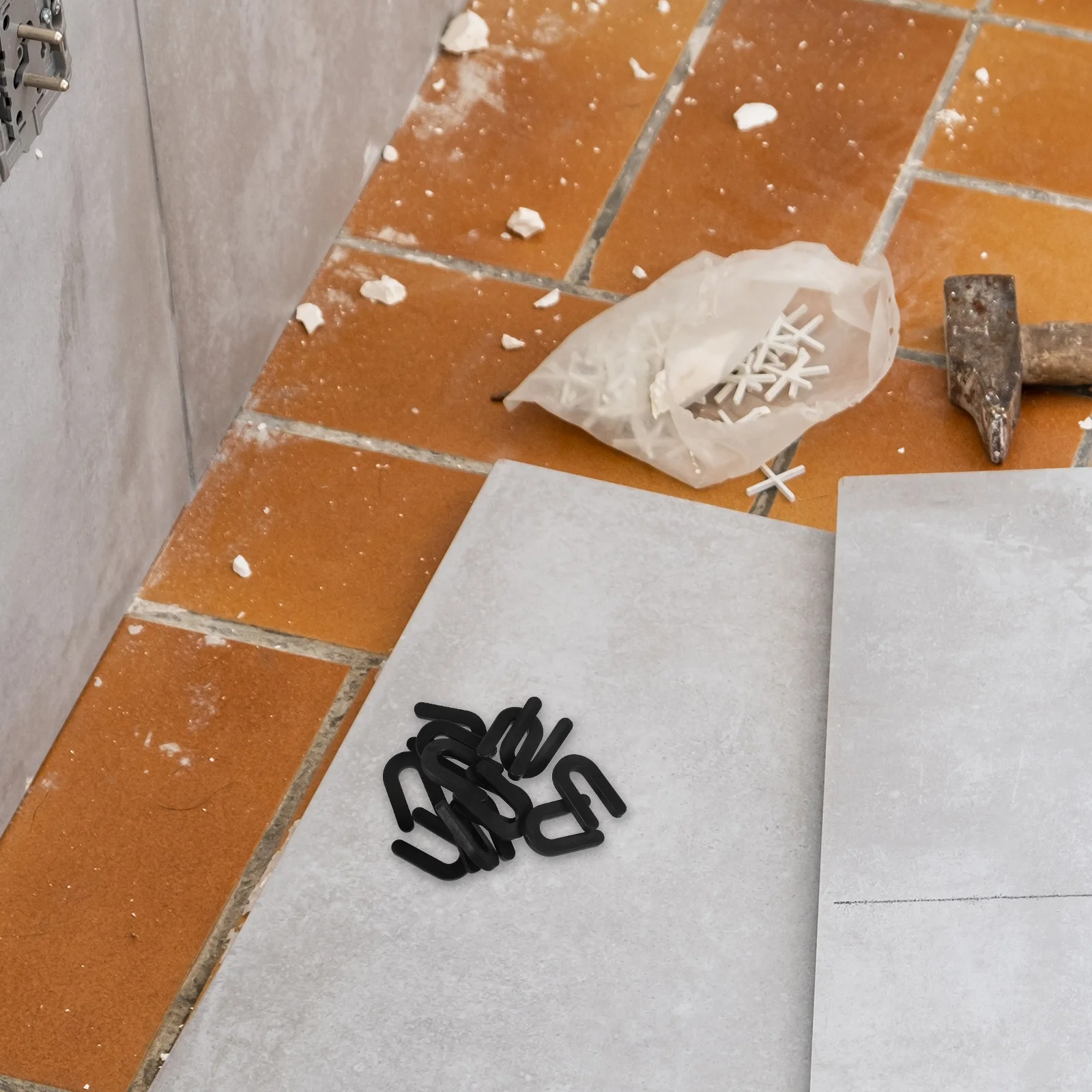 

100Pcs U Shaped Ceramic Tile Spacers Colorful Horseshoe Design for Precise Leveling and Installation Tile Spacers