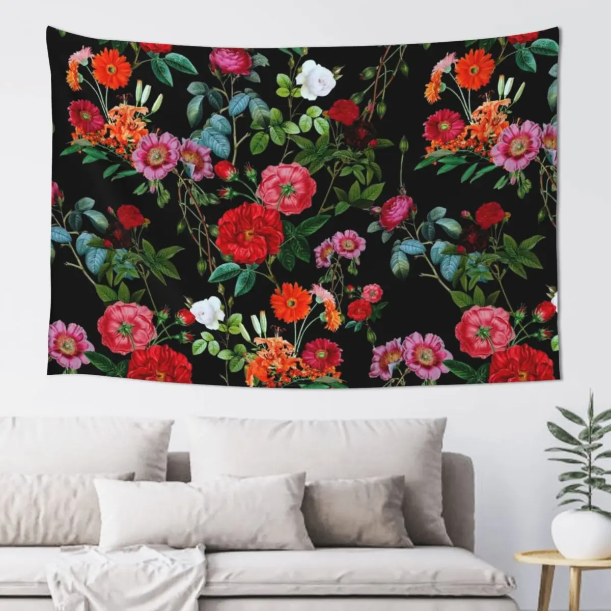 

Botanical Pattern Tapestry Carpet Wall Decoration Bedroom Room Aesthetic Decor Tapestry