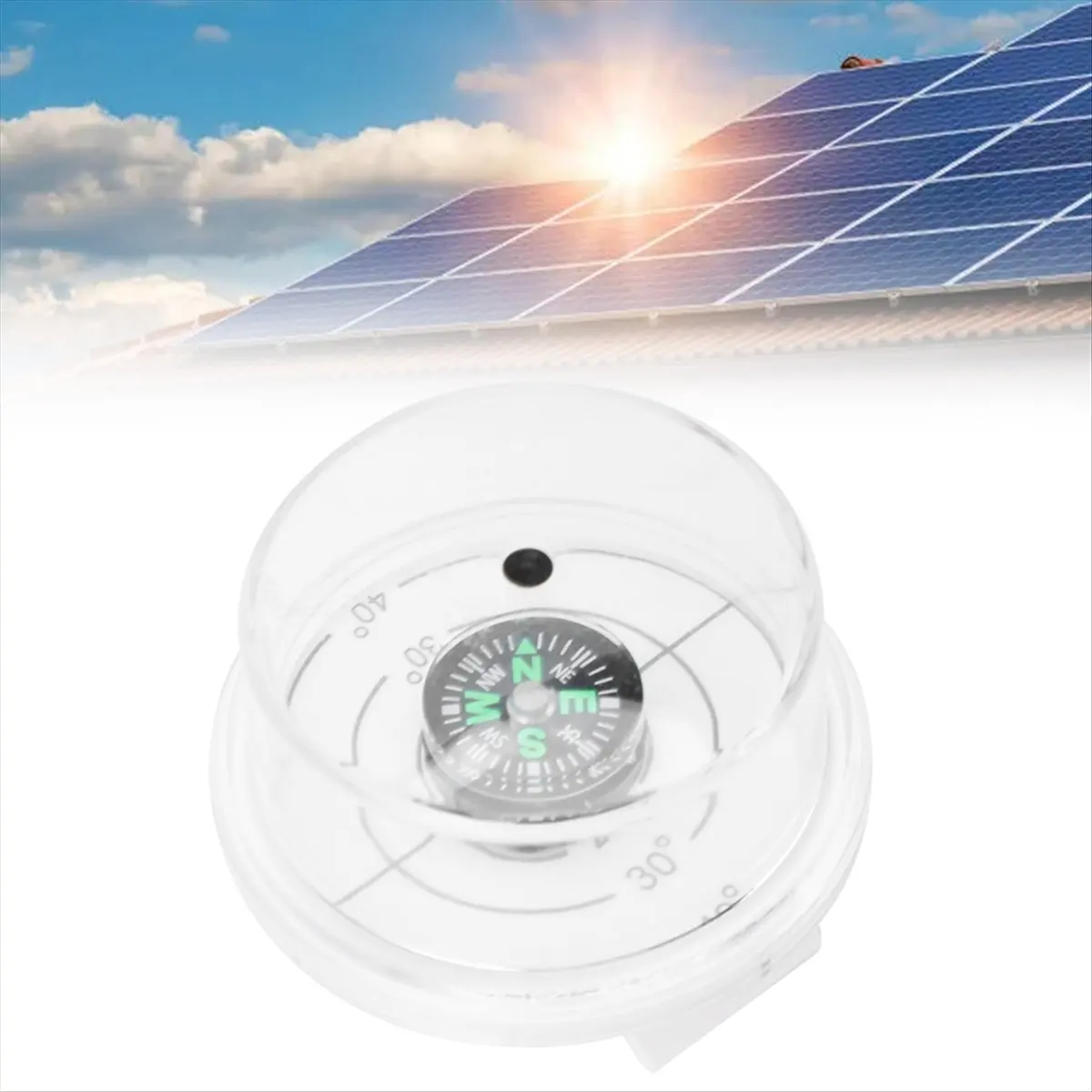 【~ New N07R】Solar Angle Guide with Compass Solar Panel Measuring Instrument Portable Solar Angle Finder Tools for Outdoor 1Pcs
