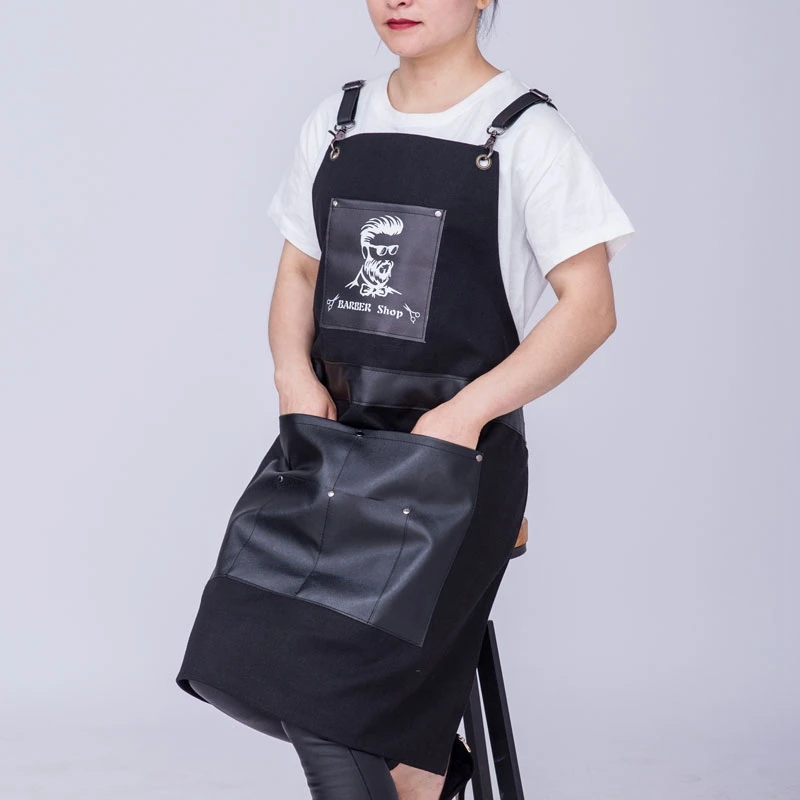 

AB43-Salons Hairdressing Cape For Hair Cutting Apron Oxford Buga Barber Pocket Hair Cutting Dyeing Cape Hairdresser Antifouling