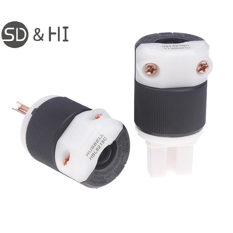 1 PCS HiFi Audio US Plug Female Socket American Standard Copper AC Power Supply Male Connector