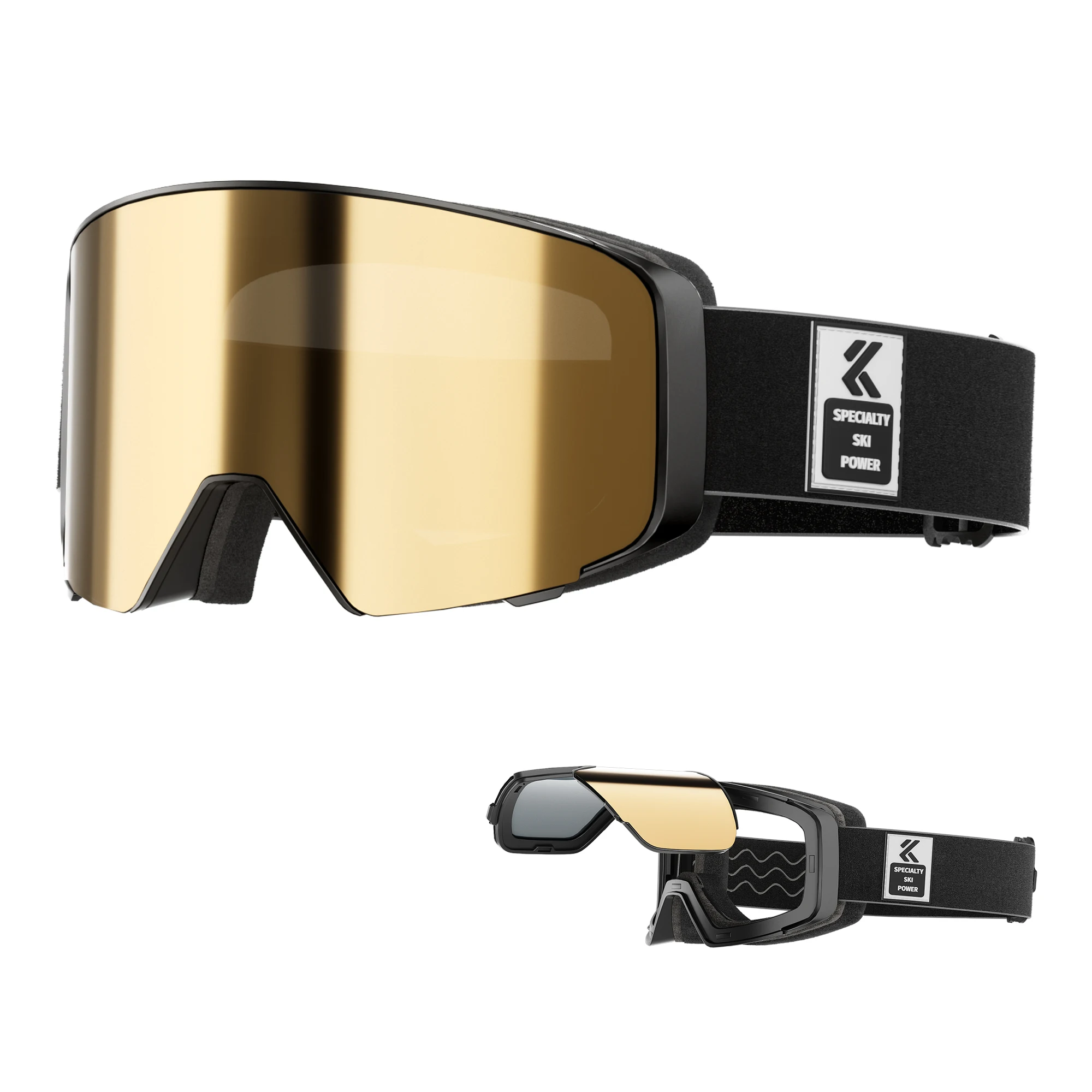

Kapvoe Men Outdoor Photochromic Ski Goggles Winter Snowmobile Snowboard Anti-Fog Flip Lens Women UV400 Sports Snow Goggles