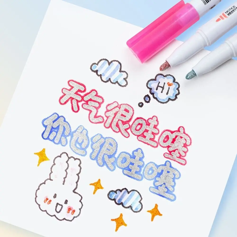 Drawing Set DIY Double Line Contour Pen Safe Non-toxic Coloring Markers Graffiti Friendly Colorful Watercolor Pen Students