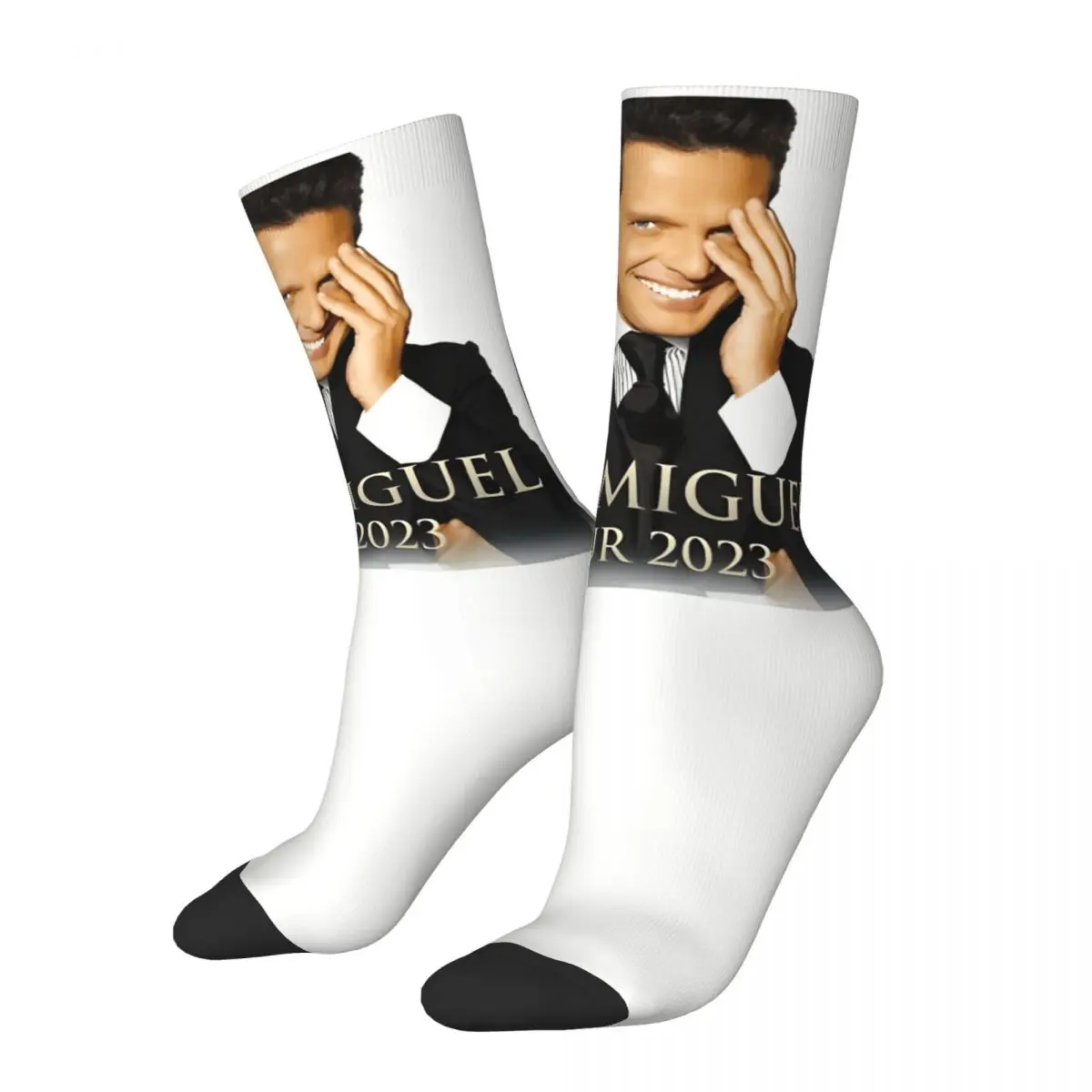 Luis Miguel Tour 2024 Socks Elegant Stockings Men Warm Soft Outdoor Socks Winter Pattern Non Slip Socks