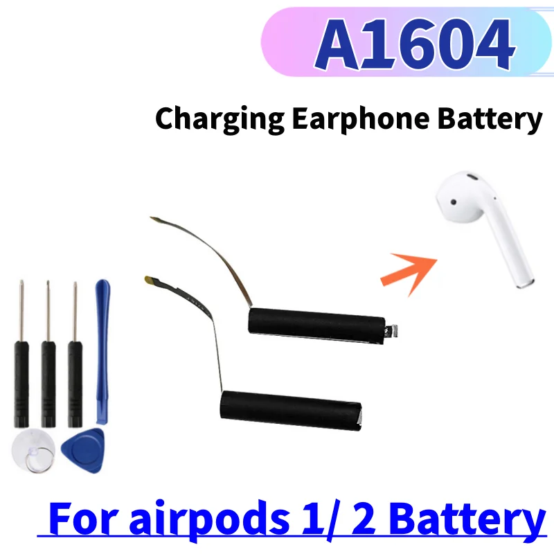 Battery For airpods 1st 2nd A1604 A1602 A1523 A1722 A2032 A2031 air pods 1 2 Wireless Headset Charging Compartment Box A1596