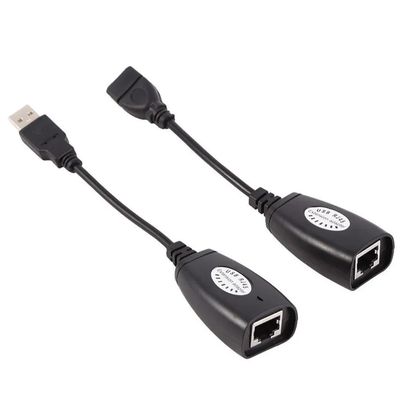 Удлинитель USB 2,0 со штекером и гнездом до футов с использованием кабеля CAT5/CAT5E/6 RJ45 Lan для сети Ethernet