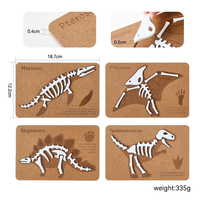 ألعاب مونتيسوري للأطفال والأم ألعاب أحفوري الديناصورات مناسبة للغاية للمستكشفين الصغارين لمحاكاة عظام الديناصورات الأحفورية