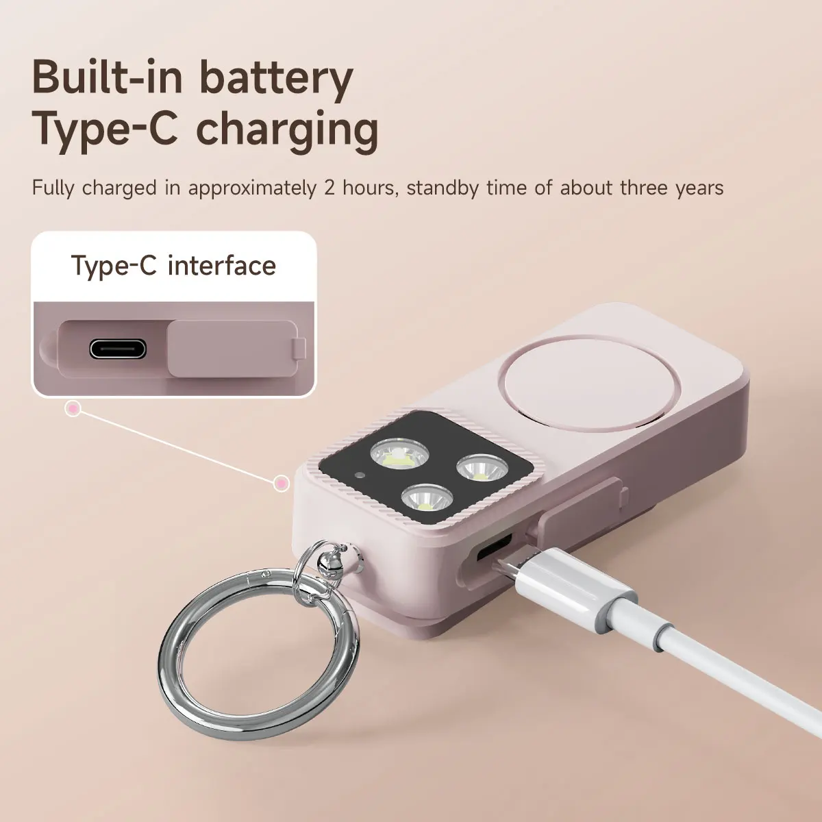 MOSLIGHTING Personal Self Defense Alarm 150db for Girl Women Security Alarm with SOS Lighting Anti-wolf Keychain Emergency Alarm