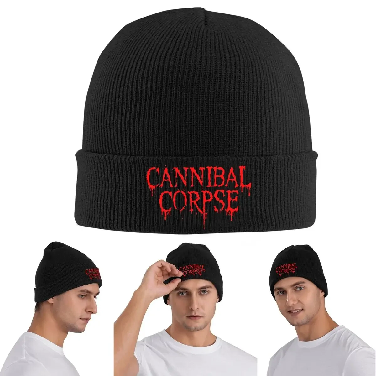 Cannibal Corpse Death Metal Band Warm Knitted Cap Winter Knit Bonnet Hat Skullies Beanies Hip Hop Caps For Unisex