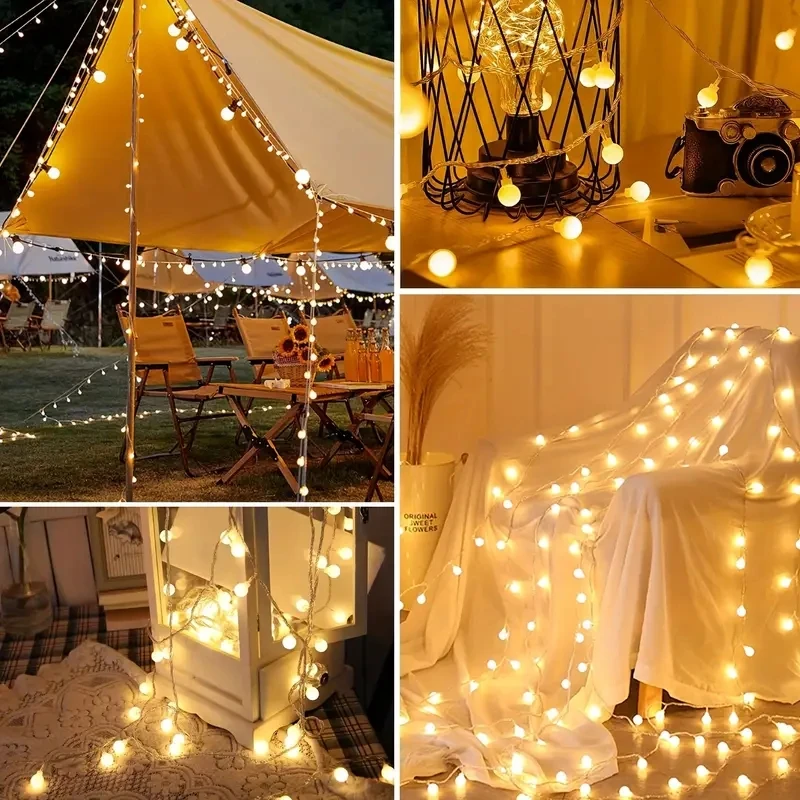 1.5M/3M/6M Ball Led String Light Fairy Lights Battery Operated String Lamp For Home Garden Party Christmas  Decoration