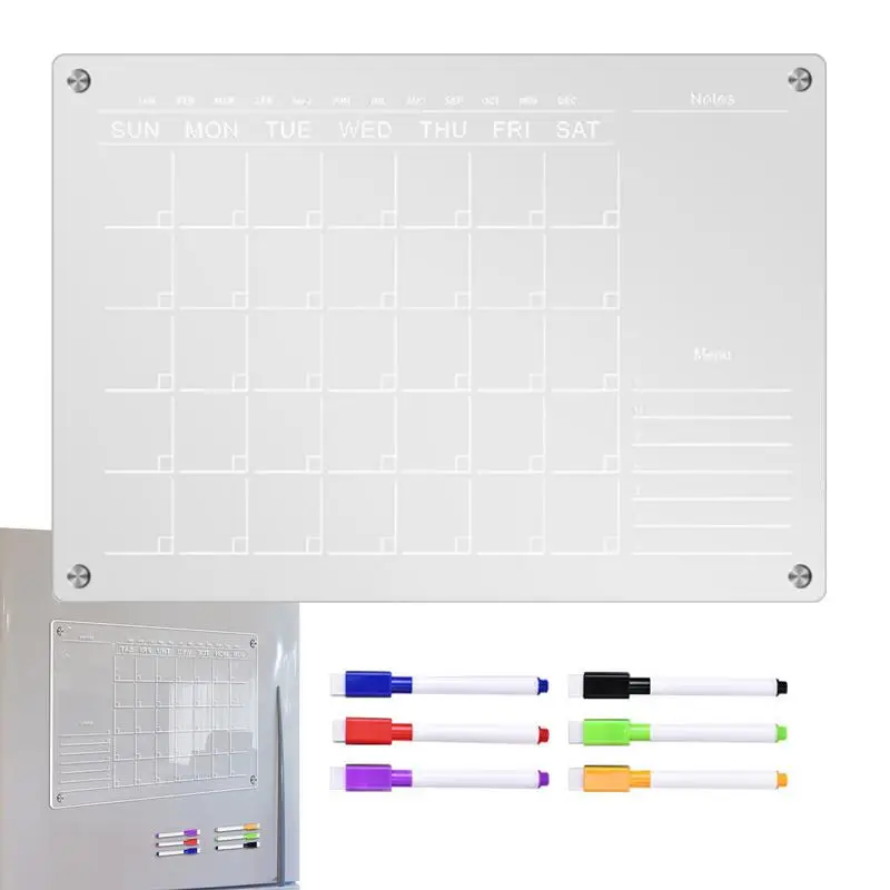 

Acrylic Magnetic Dry Erase Board Clear Acrylic Note Board Erasable Monthly Planner Calendar Weekly Calendar Planning Board Clear