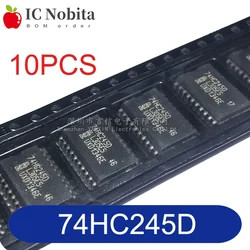 10PCS ICN74HC245 SM74HC245D 74HC245 74HC245D Wide Body 7.2MM SOP20 IC New