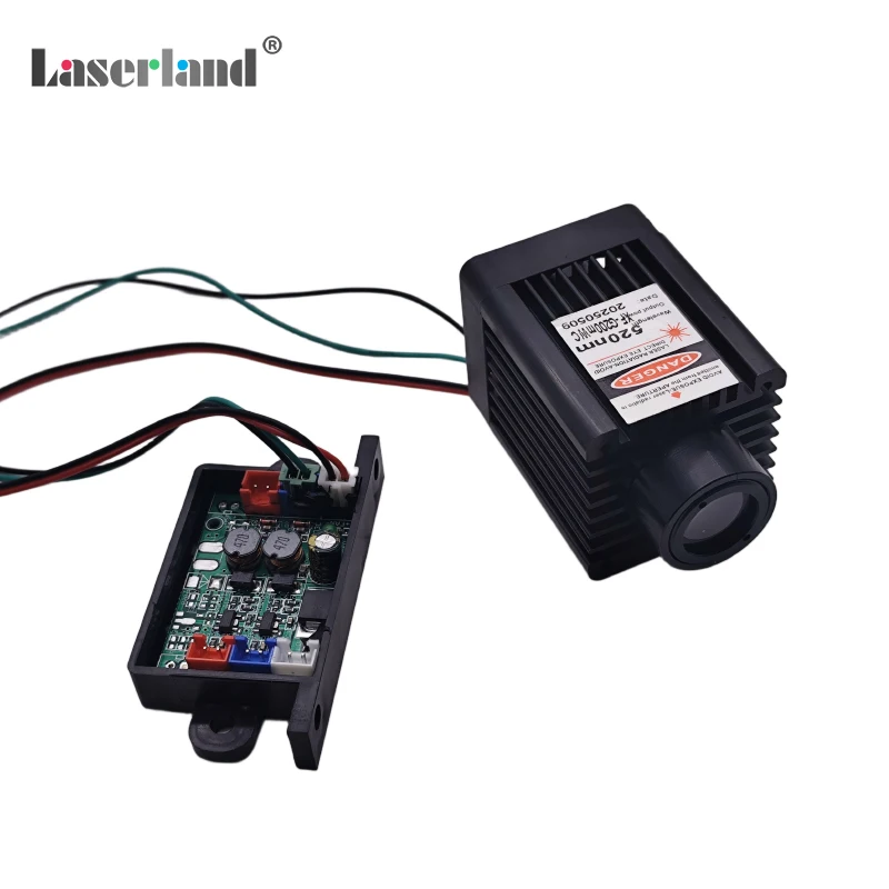 520nm 200mw Fat Green Diode Laser Module TTL for Stage KTV Bird Scaring