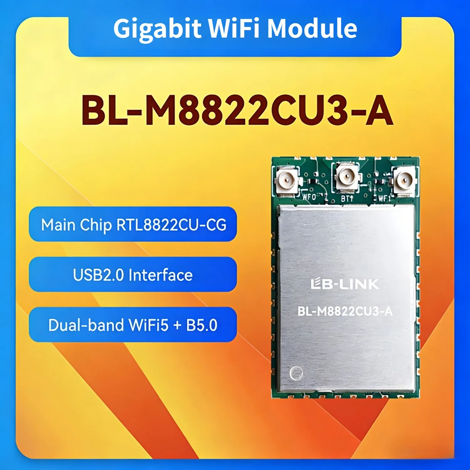 Realtek RTL8822CU BL-M8822CU3-A Gigabit AC Bluetooth Dual Band 5GHz Wireless Network Adapter Card Module