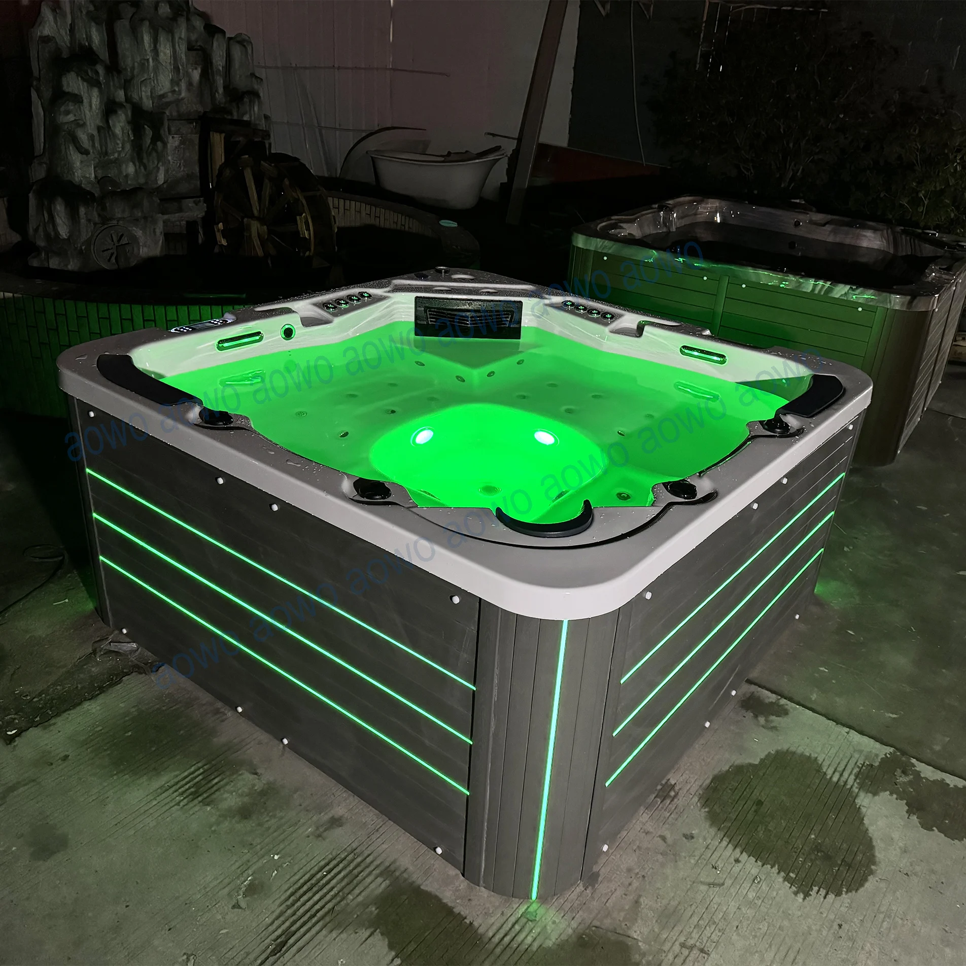 Beach Villa Jakuzi Bath Hot Tube Outdoor Yacuzzier Whirlpool Pool Vasea Idromassage Senor Whirlpool Tub with Automatic Lid