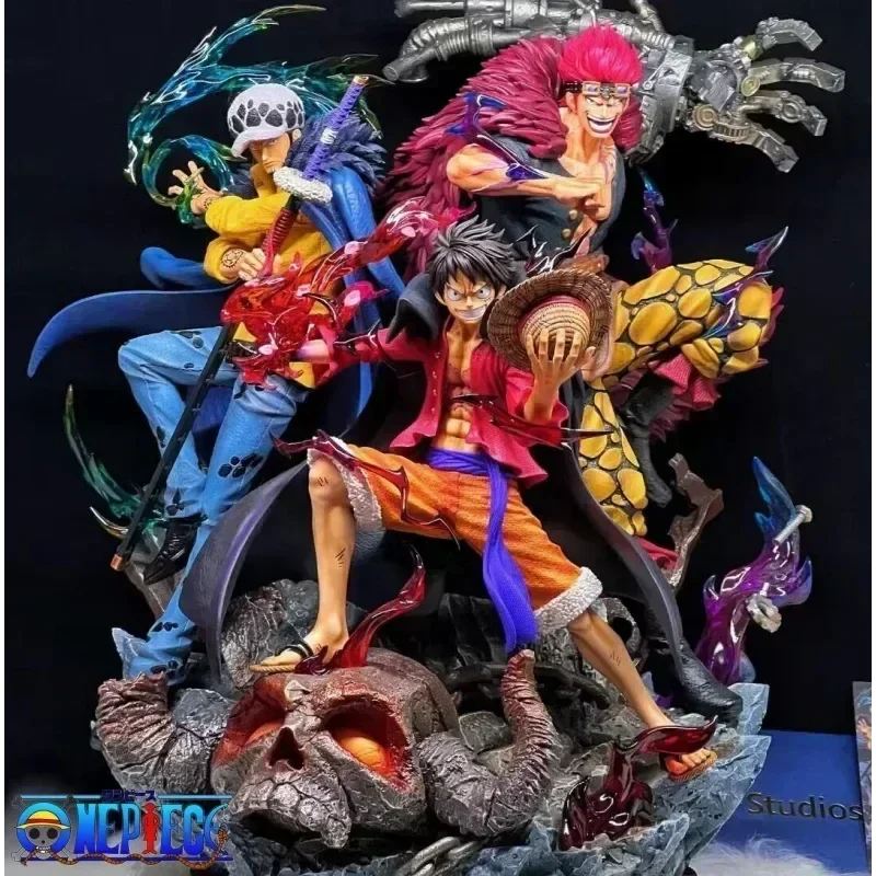 Figuras de acción de One Piece para niños, modelo de Pvc de la Isla de los fantasmas, Trafalgar D Water Law, Eustass, Luffy, 20cm